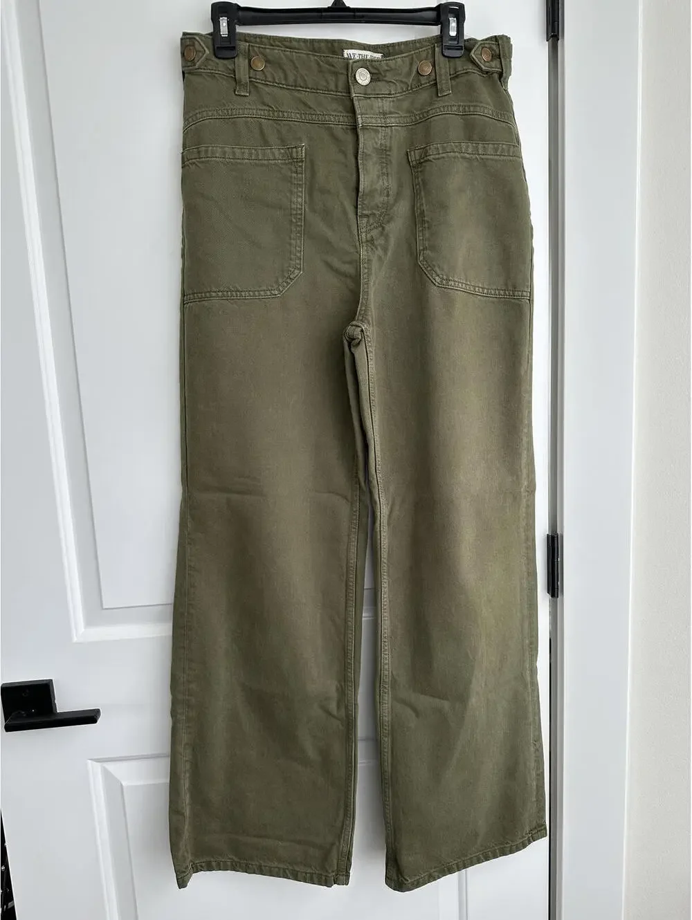 We The Free Palmer Wide Leg Jeans Free People Green NWT Size 28